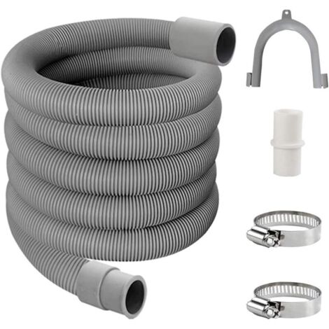 Ablaufschlauch, Waschmaschinen-Verlängerungsset, Waschmaschinen-Ablaufschlauch, Universal-Ablaufschlauch, Wasserablaufschlauch, Waschmaschinenschlauch (3 m) ..DEBUNS (1/5)