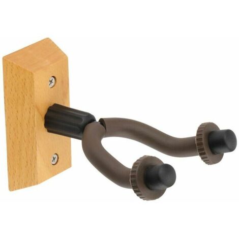 2er-Pack Gitarren-Wandhalterung, Gitarrenhaken, drehbar, Gitarren-Wandhaken aus Massivholz, Buchenbasis, V-förmiger Gitarrenhalter, für akustische E-Gitarre, von DEBUNS (1/3)