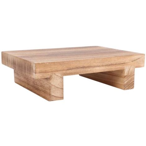 Pouf und Fußhocker, hölzerner Nachttisch-Tritthocker für drinnen und draußen, mobile Mehrzweck-Fußstütze für das Wohnzimmer zu Hause. DEBUNS (1/5)