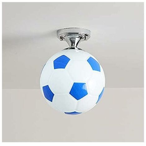 Fußball-Deckenleuchte, Kronleuchter für Kinderzimmer, Innenbeleuchtung, Kronleuchter mit kreativer Persönlichkeit, Wohnzimmer, Esszimmer, Schlafzimmer, warme Beleuchtung, 20 cm (blau), DEBUNS (1/5)