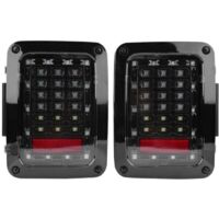 Ein Paar automatische LED-Rücklichter mit Bremse für Jeep Wrangler JK 07-16, von DEBUNS