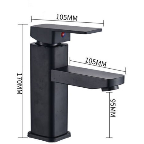Rubinetto Miscelatore Per Lavabo Nero Opaco: Design Moderno A Leva Singola Con Beccuccio Alto, Anticalcare E Facile Installazione