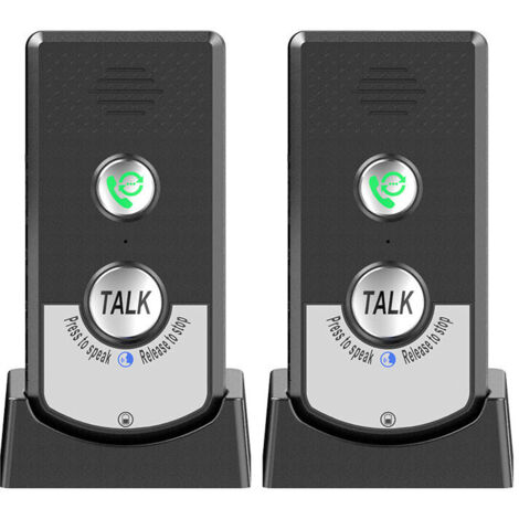 Citofono wireless da 2 pezzi per casa, chiamata bidirezionale, citofono vocale portatile wireless a lunghissima distanza per anziani, comunicazione da stanza a stanza, campanello di chiamata, di DEBUN (1/5)