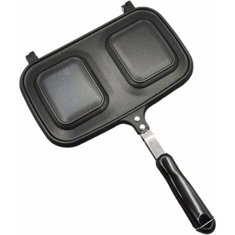 Piastra per sandwich antiaderente per fornelli a gas o elettrici, padella per sandwich alla griglia, padella per friggere, piastra per sandwich da cucina per pancake per la colazione, di DEBUNS (1/5)