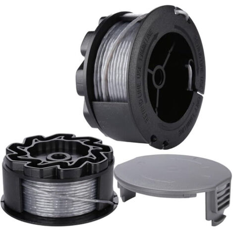 Bobina di filo per decespugliatore BOSCH UniversalGrassCut 18 18-26 18-260 F016800570 con coperchio (2 pezzi)..DEBUNS