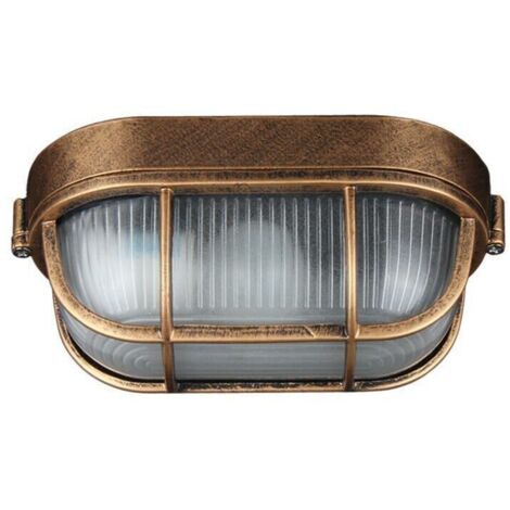 Lampada da parete per esterni, lampada da parete industriale retrò, lampada da barca, lampada oblò ovale, lampada da soffitto ellittica, apparecchio di illuminazione, per interni ed esterni E27, di DE (1/5)