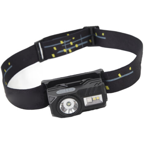 Lampada frontale, torcia a LED ricaricabile, lampada frontale da 10000 lm con 3 modalità di illuminazione con cavo USB 2 batterie 18650 con indicatore luminoso Ulisem