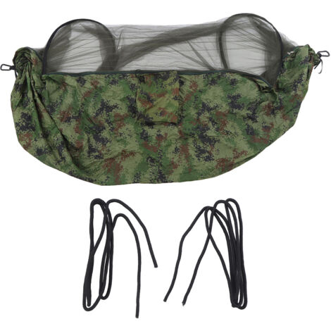 Amaca Da Campeggio OLIFE Con Zanzariera | Doppia, Ultraleggera In Nylon 210T, Portatile Per 2 Persone, Verde Mimetico XL - 2