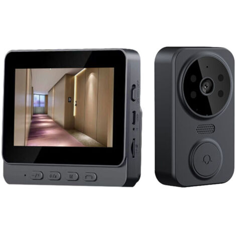 Citofono visivo wireless 2.4G con schermo IPS da 4,3 pollici, campanello di videosorveglianza intelligente wireless ad alta definizione, citofono bidirezionale per villa, casa, ufficio, appartamento,