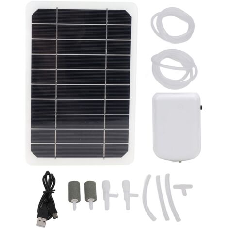 Aeratore Solare Galleggiante Per Laghetto Con Tubo E Pietra A Bolle | Ossigenazione Efficiente Per Acquari E Stagni, 2 Tubi