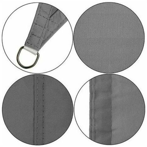 Vela ombreggiante rettangolare 2x5m Telo ombreggiante Vela parasole Impermeabile Traspirante Protezione UV per Campeggio Terrazza Giardino Balcone Piscina all'aperto, grigio (1/4)