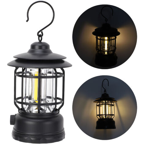 Eveready Lanterne da campeggio a LED (confezione da 4), torce pieghevoli ibride, ricaricabili, ultra luminose, per esterni, campeggio, pesca, emergenza, nero, taglia unica