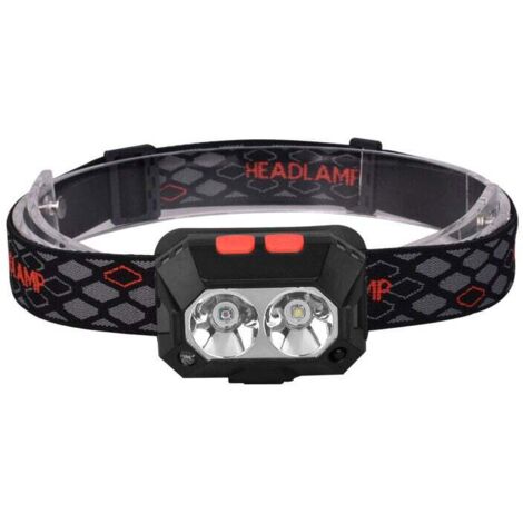 Lampada frontale potente ricaricabile tramite USB, 6 modalità, lampada frontale da campeggio, 1000 lumen, impermeabile IPX4, durata 6-8 ore per pesca, campeggio, lettura, escursionismo, ciclismo..DEBU (1/5)