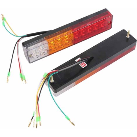 Set Fanali Posteriori Per Rimorchi Radex 12V – 6 Funzioni (Retromarcia, Freno, Posizione, Targa, Fendinebbia, Lampeggiante)