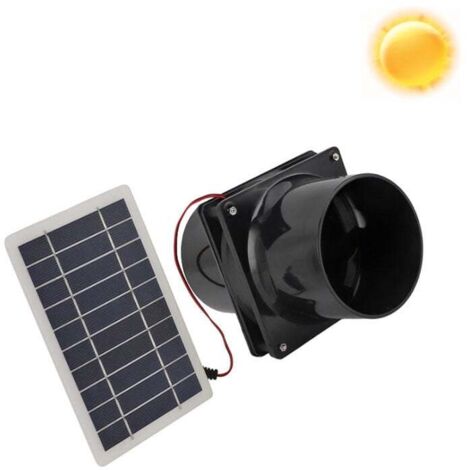 Ventilatore di scarico solare da 10 W, ventilatore di estrazione dell'aria alimentato da pannello solare per cuccia per animali domestici, pollaio, camper, serra, DEBUNS (1/5)
