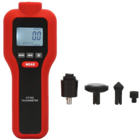 Contagiri digitale LCD, 2 in 1 2-99999 giri/min, contagiri senza contatto e 2-19999 giri/min, contagiri a contatto, misurazione della velocità di rotazione, contagiri per motore, ventilatore elettrico (1/5)