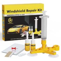 Kit riparazione parabrezza auto - Kit riparazione parabrezza con siringhe a pressione per riparare scheggiature, crepe, fessure, occhi di bue e crepe a D