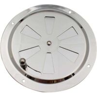 Griglia di ventilazione rotonda, presa d'aria regolabile, presa d'aria in acciaio inossidabile, ingresso e scarico dell'aria..DEBUNS