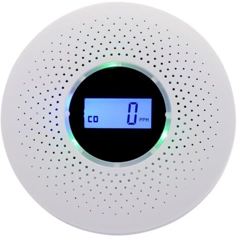 Detector de humo, detector combinado de humo y monóxido de carbono, alarma compuesta con aviso sonoro y pantalla digital a batería, de DEBUNS (1/5)