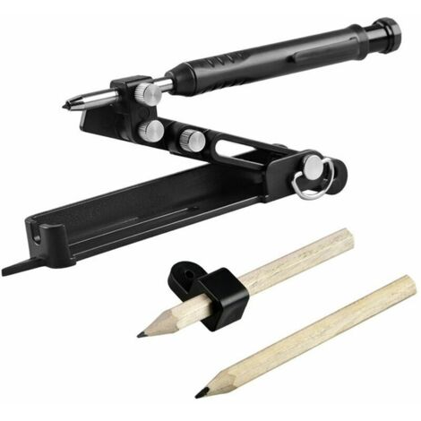 Medidor de contorno multifuncional para carpintería, preciso, portátil, para el hogar, bricolaje, práctico, ajustable, para muebles irregulares, herramienta para alicatar, DEBUNS (1/5)