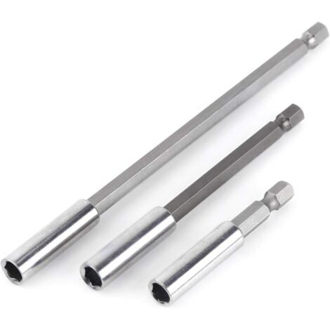 piezas de extensión de portabrocas magnético de 1/4" con vástago para taladro eléctrico. Extensión de destornillador para taladro eléctrico. DEBUNS (1/5)