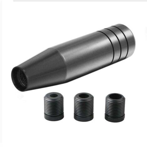 Pomo de palanca de cambios de aluminio para coche, palanca de cambios manual universal de mango largo con 3 adaptadores de rosca M8 M10 M12, de DEBUNS (1/5)