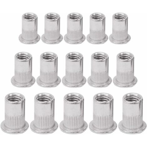 Oferta especial: Remache roscado (90 piezas), tuerca remachable de cabeza plana, insertos de tuerca remachable, tuerca de cabeza roscada, M5, M6, M8 - Ternel, de DEBUNS (1/5)