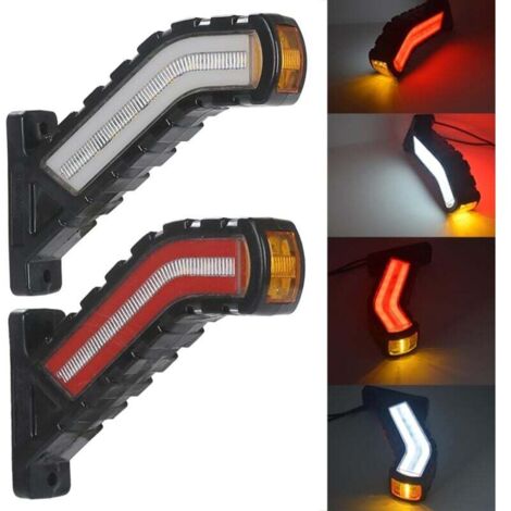2 luces LED de posición lateral, 12/24 V, universales, para coche, SUV, furgoneta, camión, caravana, autobús, barco, remolque, de DEBUNS (1/5)