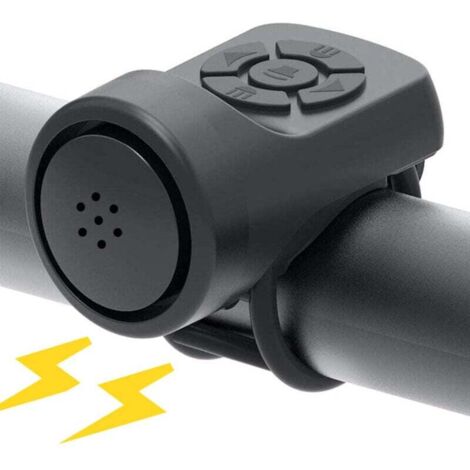 Timbre eléctrico para bicicleta Rubberskin, bocina electrónica con alarma de 120 dB, bocina portátil con carga USB y alarma para bicicleta de montaña y carretera. DEBUNS