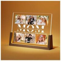 Marco de fotos personalizado para mamá - Lámpara personalizada con foto - Idea de regalo para el Día de la Madre - Regalo para el Día de la Madre (Fotos personalizables, 6 fotos)... DEBUNS
