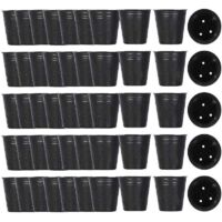 500 macetas de plástico para vivero, contenedor de propagación de plantas, 8 cm x 8 cm (color: B), DEBUNS