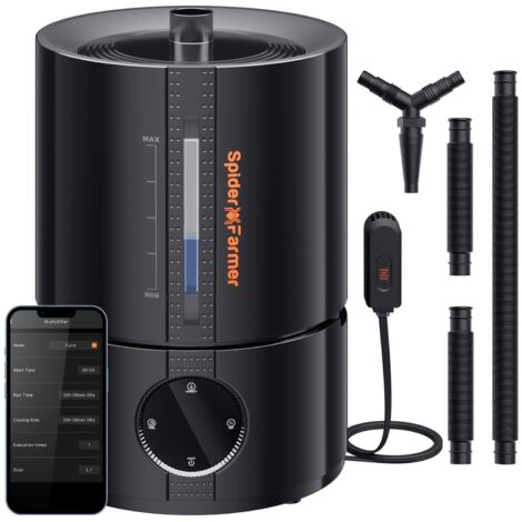 Spider Farmer – Humidificateur d'air 5L à ultrasons – Pulvérisation froide ultra-silencieuse – Contrôle intelligent GGS – Pour espaces de culture intérieure