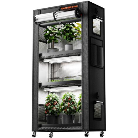 Spider Farmer plantstand110 con luce di crescita e tenda per piante da interno‌
