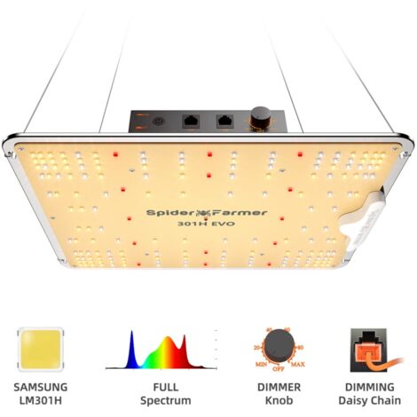 Spider Farmer SF1000EVO LED Grow Light Samsung LM301H EVO Plant Light Plantes d'intérieur Grow Lamp
