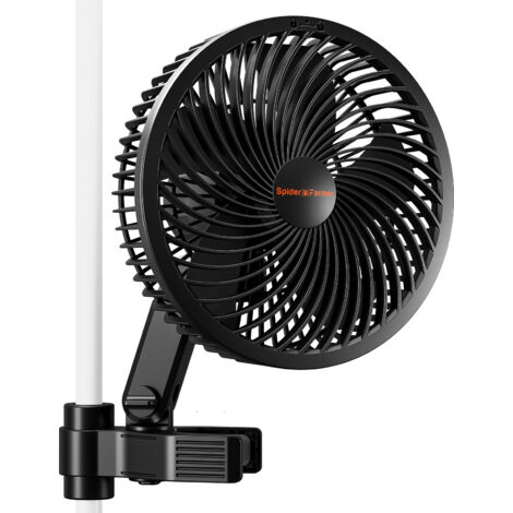 2025 Spider Farmer Ventilatore a clip per tenda da coltivazione da 6", motore EC, 10 velocità, oscillazione grandangolare, impermeabile IP54 per il flusso d'aria delle piante