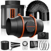 2025 Spider Farmer Ventilatore da condotto in linea da 6" con regolatore di velocità per ventilazione e aria di scarico