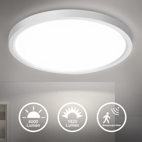 Plafonnier LED 18W avec Détecteur de Mouvement Ø23 cm 4000K Blanc neutre