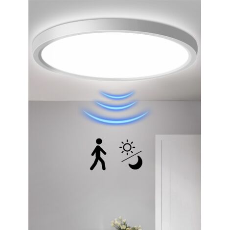 Plafonnier LED Kamina avec détecteur de mouvement et crépusculaire 18W 4000K