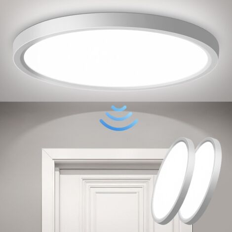 2 Pièces Plafonnier avec Détecteur de Mouvement Intérieur Ø23CM (1/5)