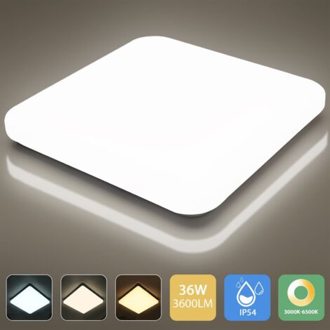 Panneau LED Bility 62 Cm 36W - Lumière Blanc Chaud 3600lm, Réglable Et Dimmable, Classe F, Finition Noir