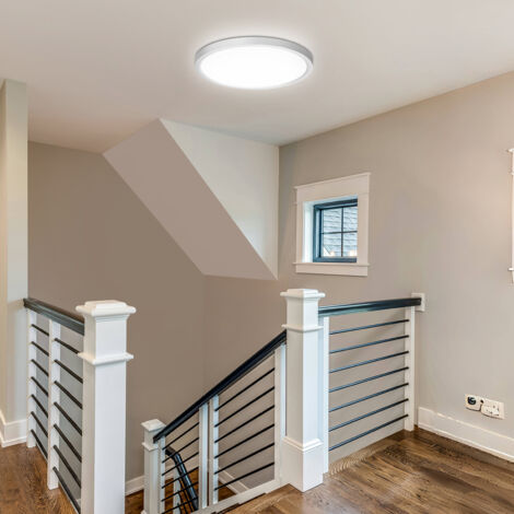 Plafonnier LED 24 W 2400 LM avec Détecteur de Mouvement – Blanc Neutre 4000 K, Ultra Lumineux, Économie d’Énergie, Automatique et Pratique, Idéal Couloir, Balcon, Garage, Cave, Diamètre 30 cm (1/5)