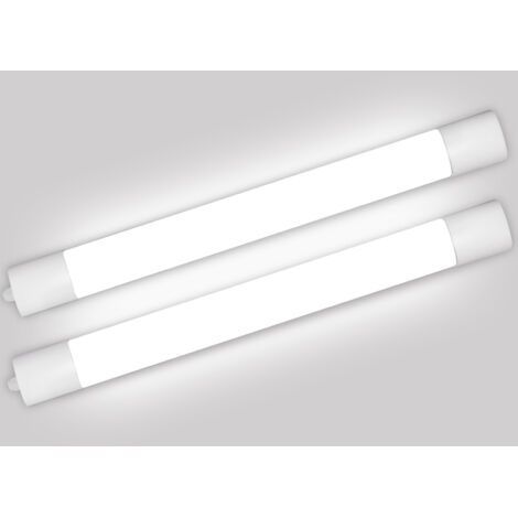 Oraymin Lot de 2 Réglette LED 60cm Étanche IP65 - Plafonnier 20W 2200LM Interconnectable (Série jusqu'à 20) - Tube LED Ultra Plat 3,2cm pour Garage, Cave, Atelier - Blanc Neutre 4000K - Installation F (1/5)