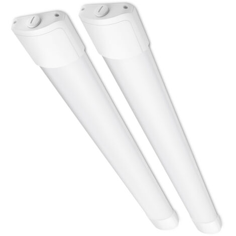 Oraymin Pack de 2 Réglettes LED 120cm 36W 3960lm - Étanche IP65 - Blanc Neutre 4000K - Liaison en Série (Connectables) - Clips Inox - Idéal Garage, Atelier, Industrie (1/5)
