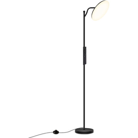 Oraymin – Lampadaire Salon Noir Moderne en Arc, 3300 LM, Tête Orientable, Éclairage Réglable avec Télécommande, Lampe sur Pied 32W pour Bureau et Chambre (1/5)