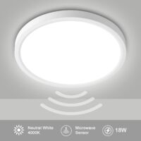 Plafonnier LED avec Détecteur de Mouvement 23CM Plafonnier Rond