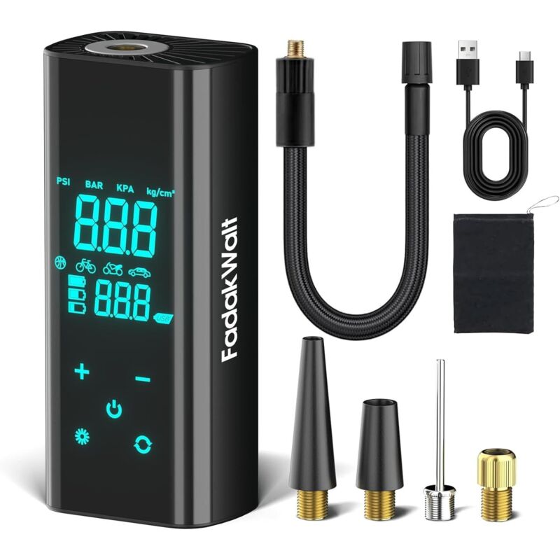 Adaptateur De Pompe à Air FLEXTAIL Pour Vélo/VTT - Jusqu'à 100 PSI - Portable Et Compact - Neuf Avec 5 Embouts
