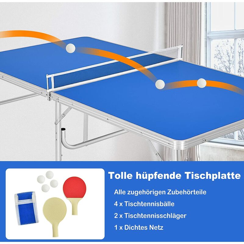 Tischtennisplatte Tischtennistisch Schläger Klappbar+Schläger+Tischtennis DHL 