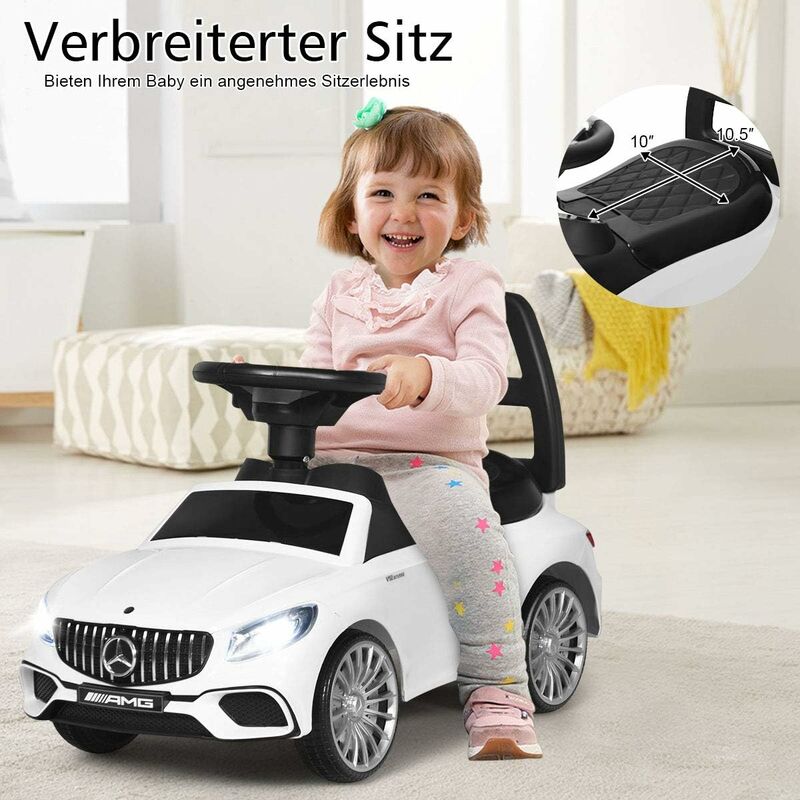 Kinderfahrzeug Kinderauto Lizenz Weiß LED HT5528 Mercedes-Benz AMG65 Rutschauto 