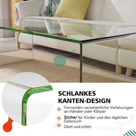 Moderner Kaffeetisch Aus Glas | Gehärtetes Glas Sofatisch | Wohnzimmer Couchtisch | Elegantes Design