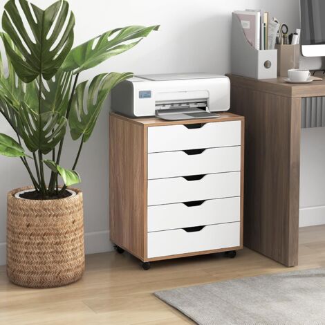 Aktenschrank Abschließbar Tidyard Rollschrank Mit 4 Schubladen Rollcontainer Büroschrank Aktenschrank Bürocontainer Schrank Büro Moss Weiß Massivholz Kiefer Schreibtisch Schrank